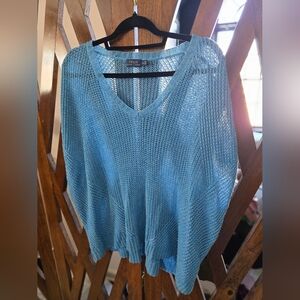 Ralph Lauren Women's Light Blue Linen Sweater